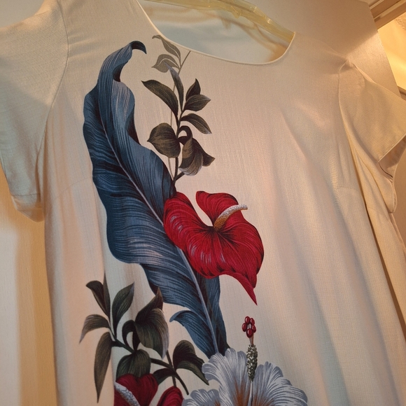 Vintage MADE IN HAWAII USA IOLANI midi dress beautiful! Size XXL - Picture 3 of 7